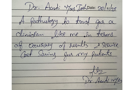 Customer testimonial